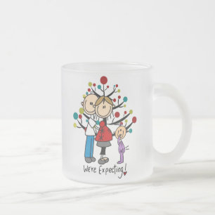 Stick figurer Expectant Parents Girl Frostad Glasmugg