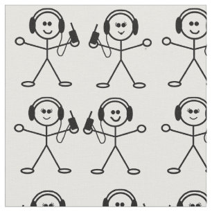 Stick figurer Fabric av manliga och kvinnliga ham Tyg
