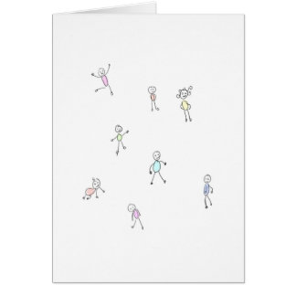Stick figurer hälsningskort