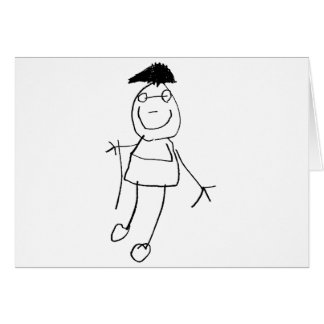 Stick figurer hälsningskort