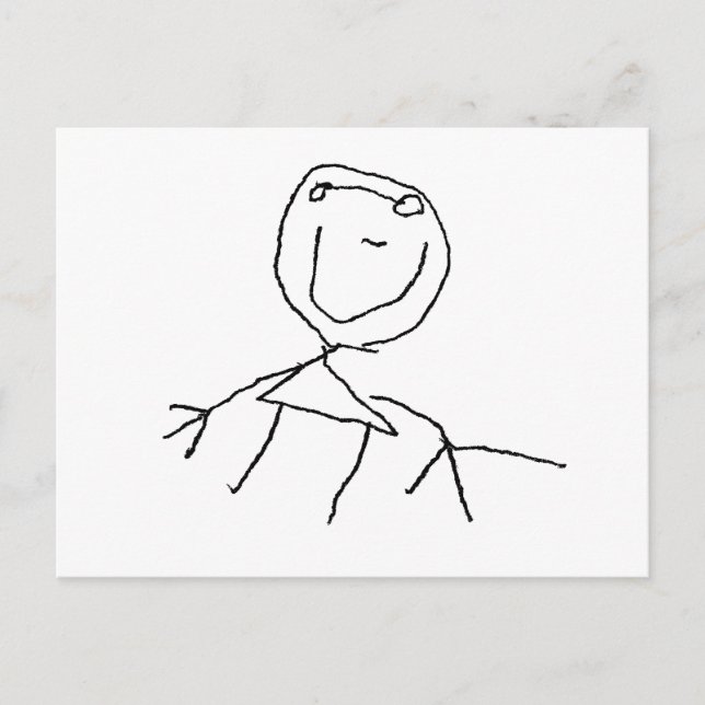 Stick figurer vykort (Framsida)