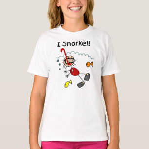 Stick figurflickan Snorkel jag tshirten Tröja