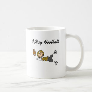 Stick figurfotboll - guld- Tshirts och gåvor Kaffemugg
