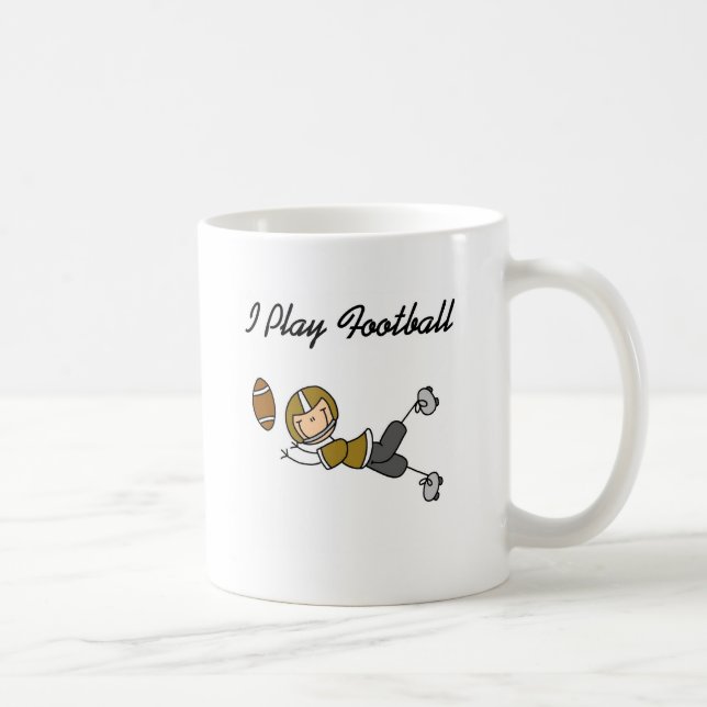 Stick figurfotboll - guld- Tshirts och gåvor Kaffemugg (Höger)