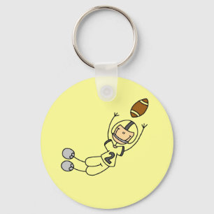 Stick figurfotbollgult nyckelring
