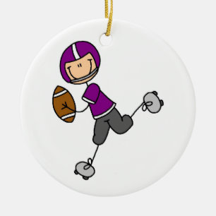 Stick figurfotbolllilor julgransprydnad keramik