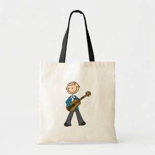 Stick figurgitarren hänger lös tygkasse
