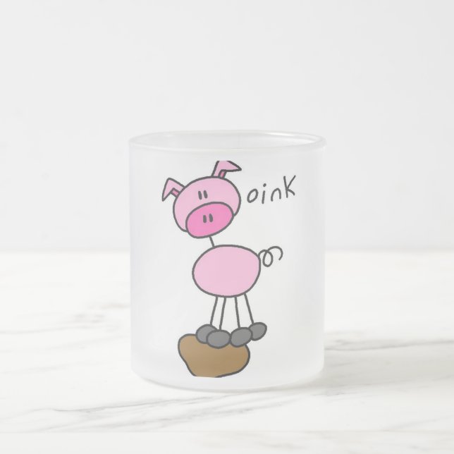 Stick figurgrisTshirts och gåvor Frostad Glasmugg (Center)