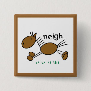 Stick figurhästT-tröja och gåvor Knapp