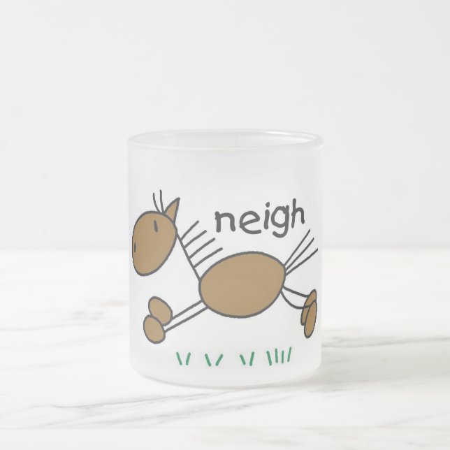 Stick figurhästTshirts och gåvor Frostad Glasmugg (Center)