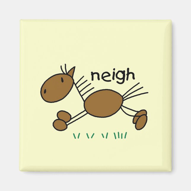 Stick figurhästTshirts och gåvor Magnet (Framsidan)