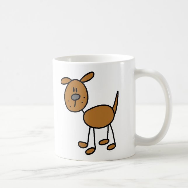 Stick figurhundmugg kaffemugg (Höger)