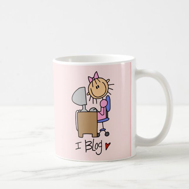 Stick figurinternetbloggare kaffemugg (Höger)