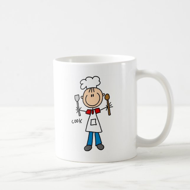 Stick figurkockT-tröja och gåvor Kaffemugg (Höger)