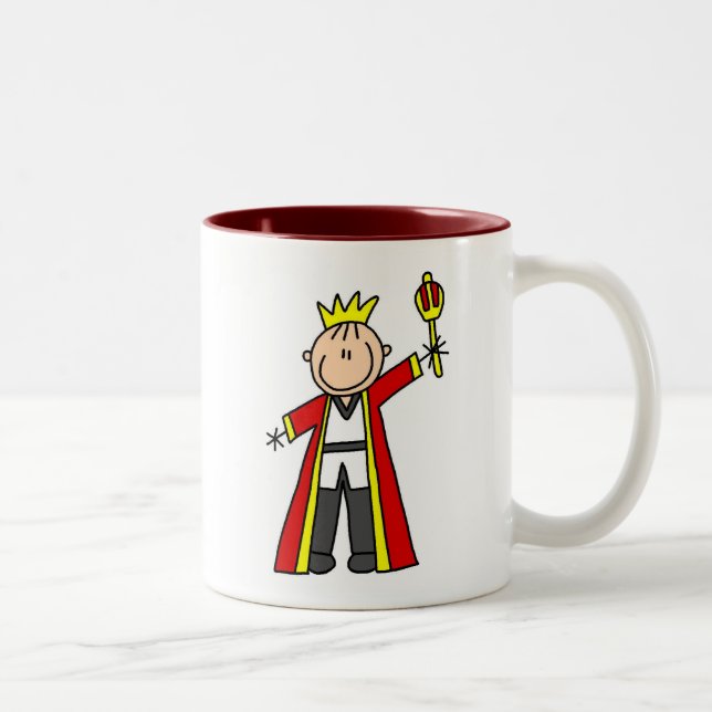 Stick figurkung Två-Tonad mugg (Höger)