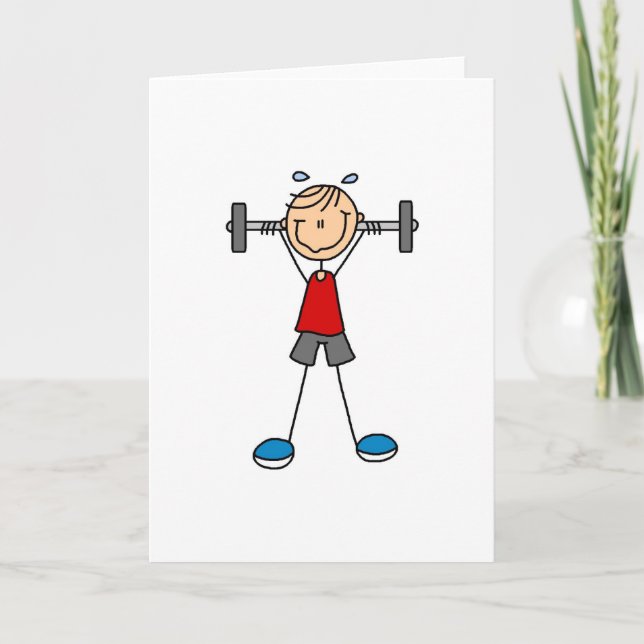 Stick figurlyftande kort (Framsida)