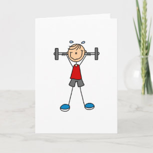 Stick figurlyftande kort