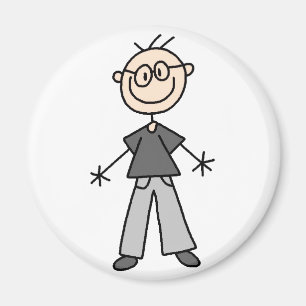 Stick figurmorfarmagnet magnet