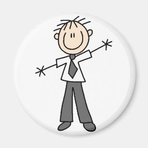 Stick figurpappamagnet magnet