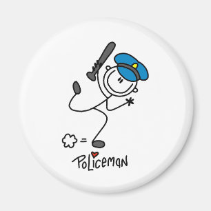 Stick figurpolis magnet