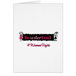 Stick figurResisterhood kvinna rättigheter Hälsningskort