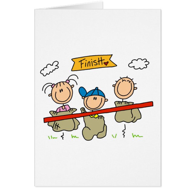 Stick figursäcktävling hälsningskort (Framsidan)