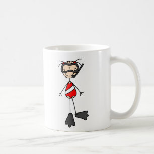 Stick figursimningmugg kaffemugg