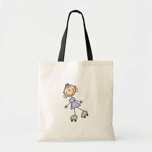 Stick figurskater hänger lös tygkasse (Framsidan)