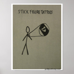 stick figurtatueringar poster