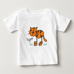 Stick figurtigerT-tröja och gåvor T-shirt