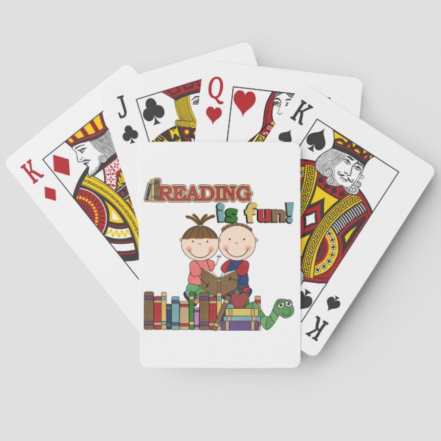Stick figurungeläsning är rolig spelkort (Baksidan)