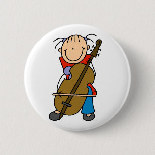 Stick figurvioloncellen knäppas knapp