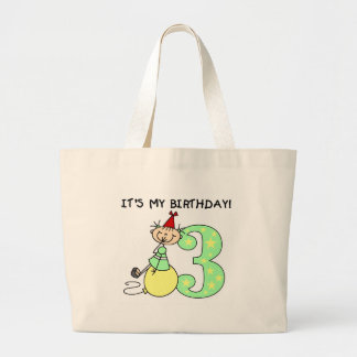 Stick Girl 3 rd Birthday Tshirts and Gifts Jumbo Tygkasse