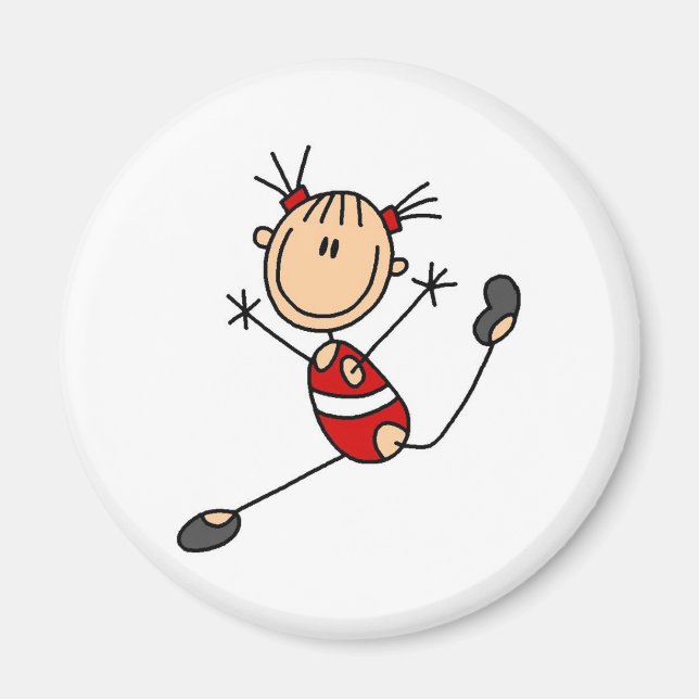 Stick Girl Gymnast Magnet (Framsidan)