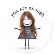 Stick Girl in Sneakers with Quote