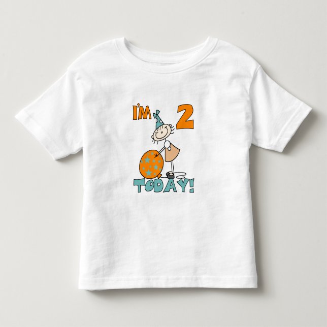 Stick Girl, jag är 2 idag Tshirts och presenter (Framsida)