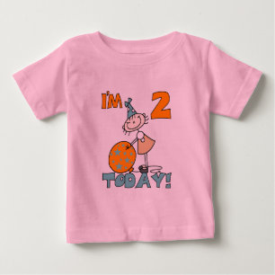 Stick Girl, jag är 2 idag Tshirts och presenter