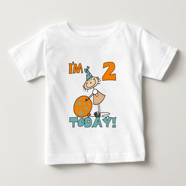 Stick Girl, jag är 2 idag Tshirts och presenter (Framsida)