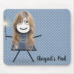 Stick Girl med Sparkler på Polka dots Musmatta