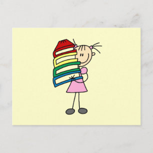 Stick Girl with Bokar Vykort