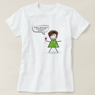 Stick Girl with Vin and Roligt Quote T Shirt