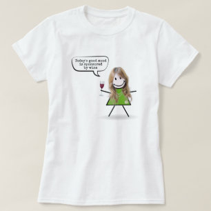 Stick Girl with Vin and Roligt Quote T Shirt
