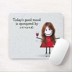 Stick Girl with Vin and Sneakers Mouse Pad Musmatta