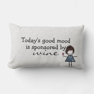 Stick Girl With Vin och Sneakers Lumbarkudde