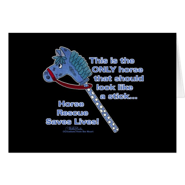 Stick Horse Hälsningskort (Framsidan Horizontal)