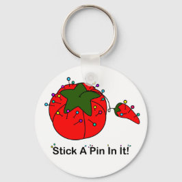 Stick in en stift i den! (Sewing Tomato) Nyckelring