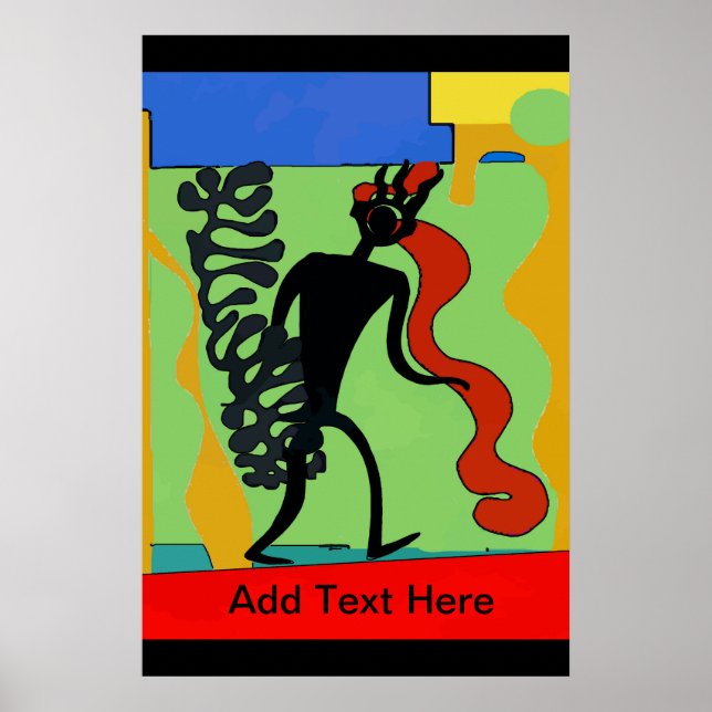 Stick man, lägg till text poster (Framsidan)