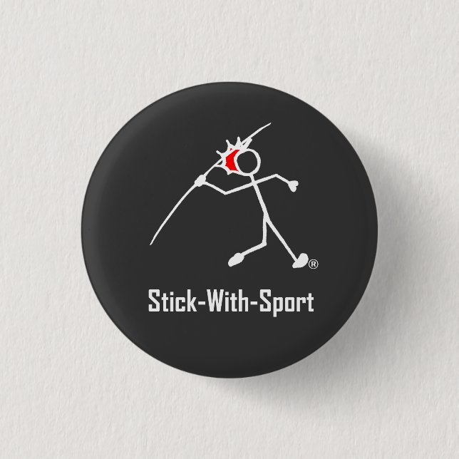 Stick med Sport Javelin Stickman Red Mörk Knapp (Framsida)