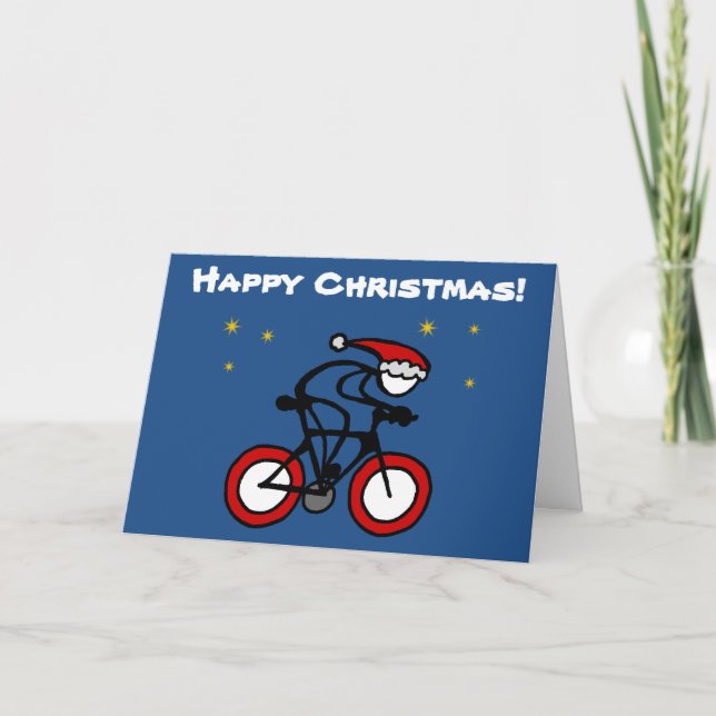 Stick-Med-sport-jultomten Anpassning Helgkort (Framsida)