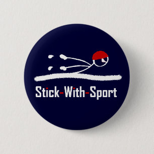 Stick med sportsimmer Red Navy Knapp